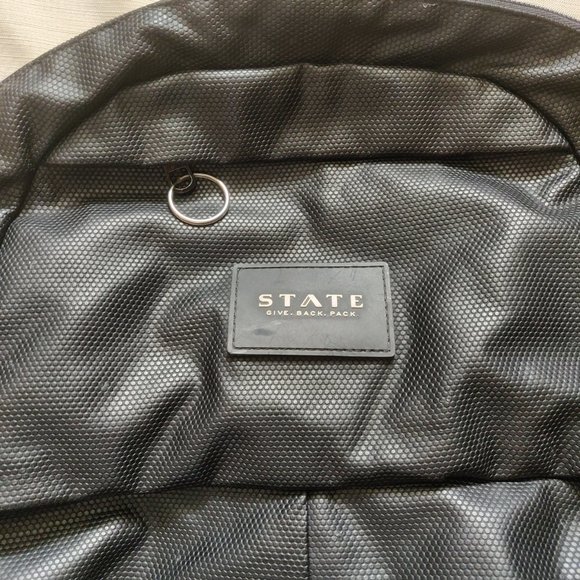 State Backpack Lenox Coated Canvas Black - Picture 3 of 12